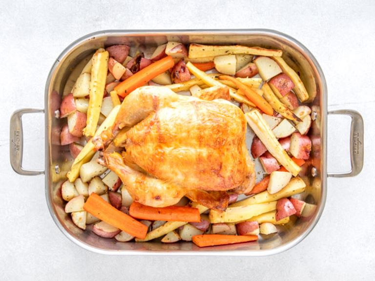 Greek Roasted Chicken and Vegetables Recipe